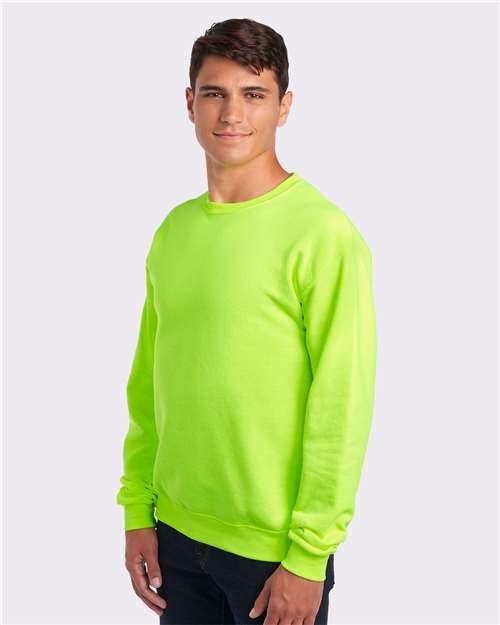 JERZEES NuBlend® Crewneck Sweatshirt 562MR Safety Green