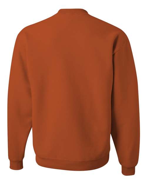 JERZEES NuBlend® Crewneck Sweatshirt 562MR Texas Orange Custom Embroidered Business Logo