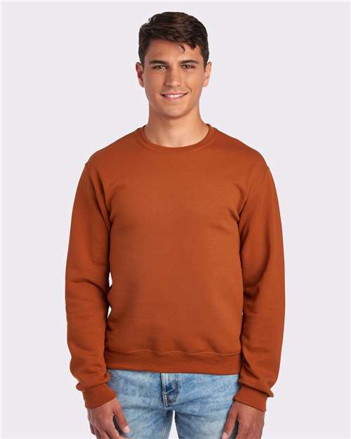 Custom Embroidered JERZEES NuBlend® Crewneck Sweatshirt 562MR Texas Orange