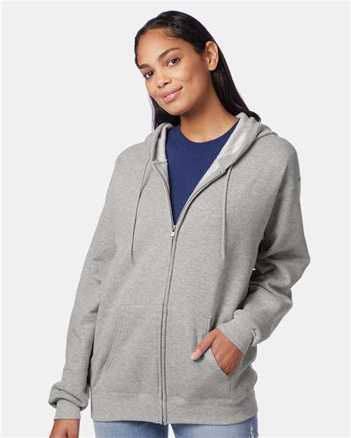 Custom Embroidered Hanes Ecosmart® Full-Zip Hooded Sweatshirt P180