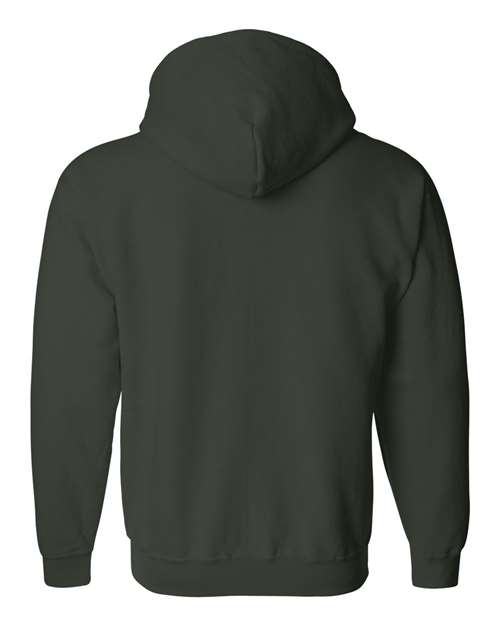 Gildan Heavy Blend™ Full-Zip Hooded Sweatshirt 18600 Dark Heather Custom Embroidered Business Logo