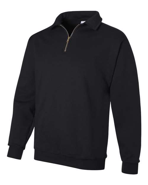 JERZEES Super Sweats NuBlend® Quarter-Zip Cadet Collar Sweatshirt 4528MR Custom Embroidered Business Logo