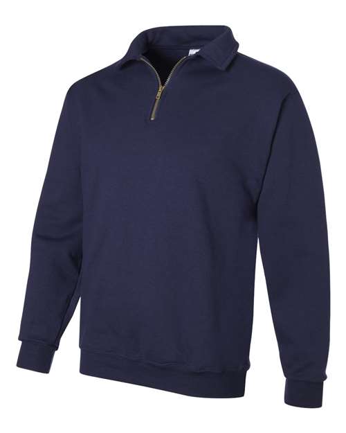 JERZEES Super Sweats NuBlend® Quarter-Zip Cadet Collar Sweatshirt 4528MR Custom Embroidered Business Logo