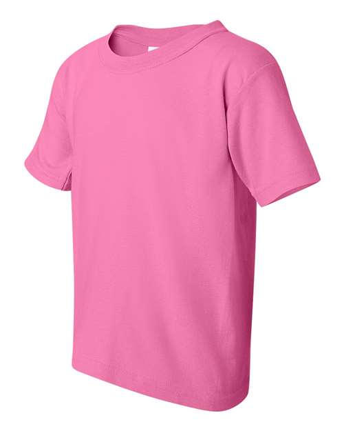 Gildan Heavy Cotton™ Youth T-Shirt 5000B Azalea Custom Embroidered Business Logo