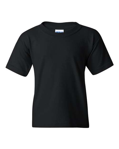 Gildan Heavy Cotton™ Youth T-Shirt 5000B Black Custom Embroidered Business Logo