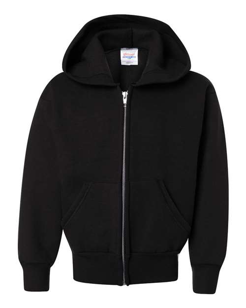 Hanes EcoSmart® Youth Full-Zip Hooded Sweatshirt P480