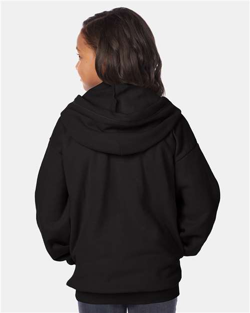 Hanes EcoSmart® Youth Full-Zip Hooded Sweatshirt P480