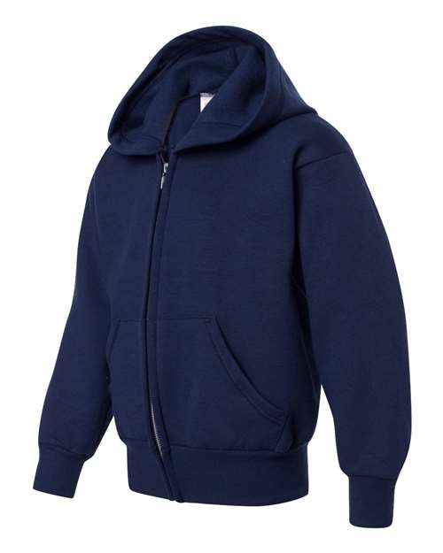 Hanes EcoSmart® Youth Full-Zip Hooded Sweatshirt P480