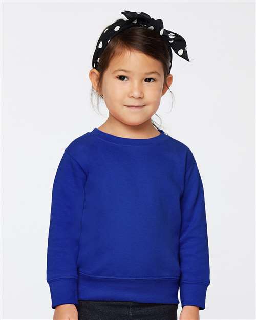 Custom Embroidered Rabbit Skins Toddler Fleece Crewneck Sweatshirt 3317