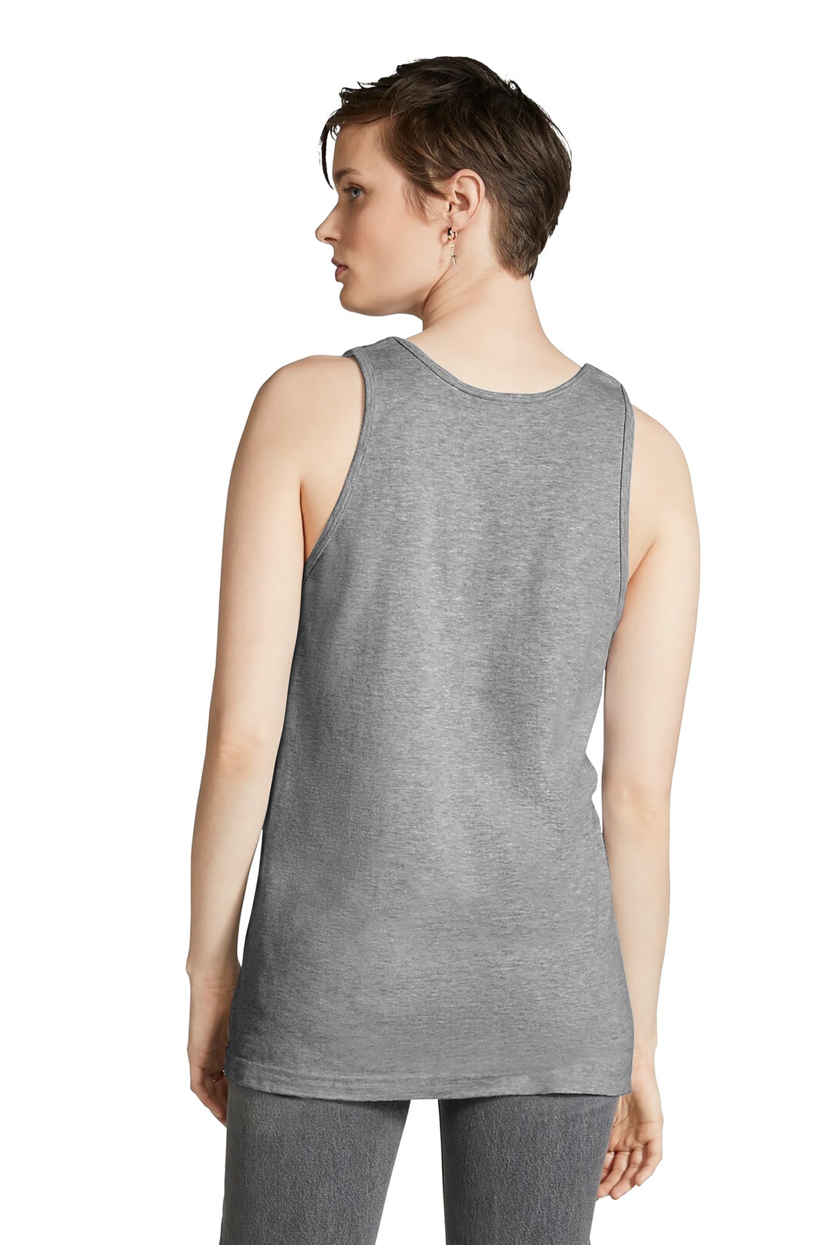 Custom Embroidered American Apparel Fine Jersey Unisex Tank 2408,Heather Grey