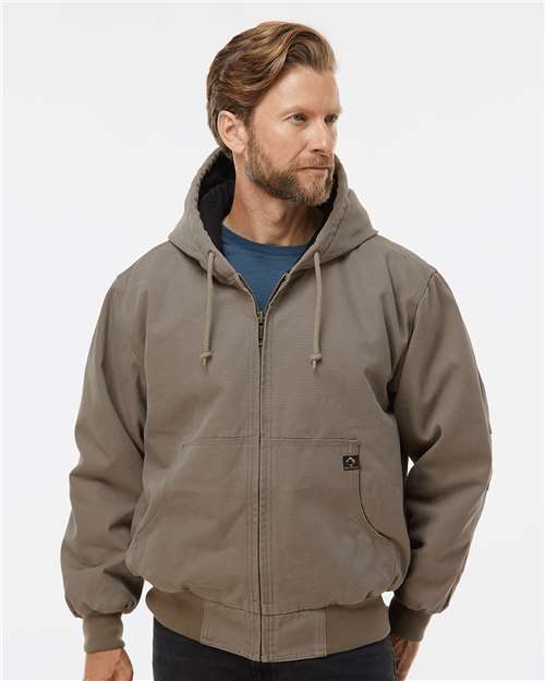 Custom Embroidered DRI DUCK Cheyenne Boulder Cloth™ Hooded Jacket with Tricot Quilt Lining 5020