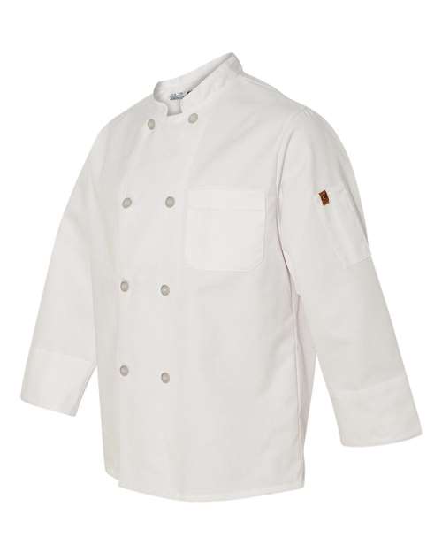 Chef Designs Button Chef Coat with Thermometer Pocket 0413 Custom Embroidered Business Logo