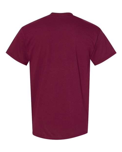 Gildan USA-Made Fine Jersey T-Shirt 5000 Maroon Custom Embroidered Business Logo