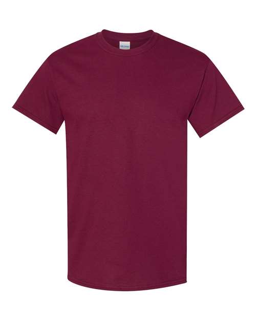 Gildan USA-Made Fine Jersey T-Shirt 5000 Maroon Custom Embroidered Business Logo