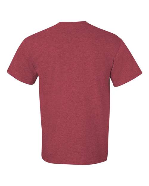 Gildan Women’s 1X1 Baby Rib Raglan Three-Quarter Sleeve Tee 2000 Heather Cardinal Custom Embroidered Business Logo