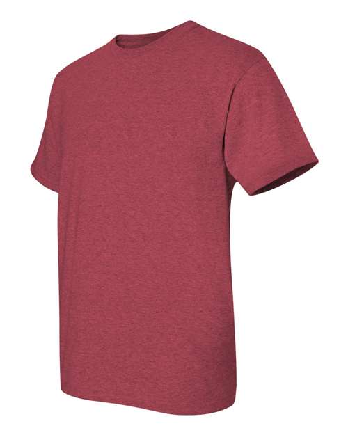 Gildan Women’s 1X1 Baby Rib Raglan Three-Quarter Sleeve Tee 2000 Heather Cardinal Custom Embroidered Business Logo