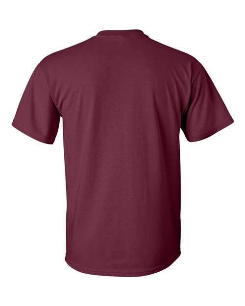 Gildan Women’s 1X1 Baby Rib Raglan Three-Quarter Sleeve Tee 2000 Maroon Custom Embroidered Business Logo
