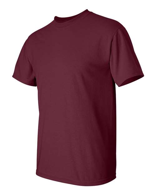 Gildan Women’s 1X1 Baby Rib Raglan Three-Quarter Sleeve Tee 2000 Maroon Custom Embroidered Business Logo