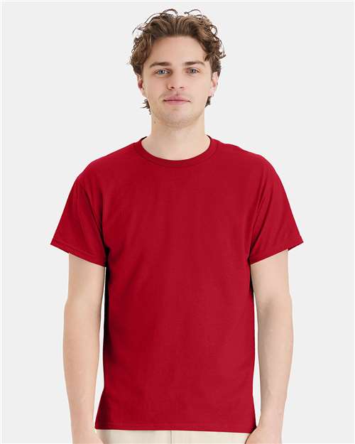 Custom Embroidered Hanes Ecosmart™ T-Shirt 5170 Deep Red