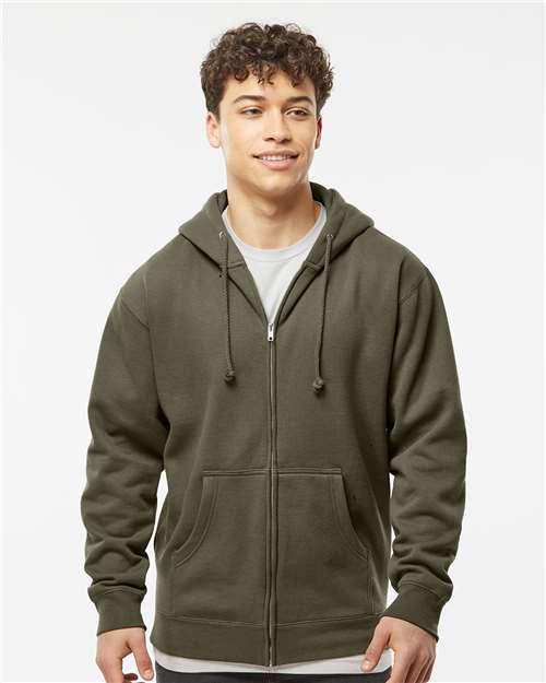 Custom Embroidered Independent Trading Co. Heavyweight Full-Zip Hooded Sweatshirt IND4000Z