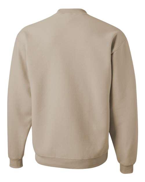JERZEES NuBlend® Crewneck Sweatshirt 562MR Sandstone Custom Embroidered Business Logo