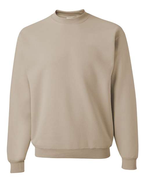 JERZEES NuBlend® Crewneck Sweatshirt 562MR Sandstone Custom Embroidered Business Logo
