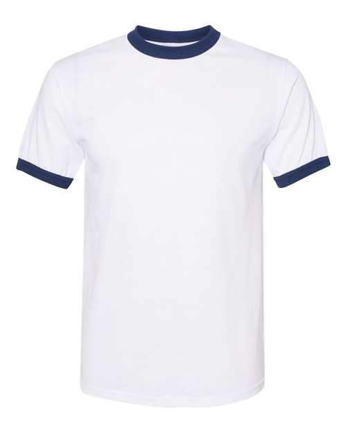 Augusta Sportswear 50/50 Ringer T-Shirt 710 White/ Navy
