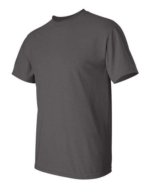 Gildan Women’s 1X1 Baby Rib Raglan Three-Quarter Sleeve Tee 2000 Charcoal Custom Embroidered Business Logo