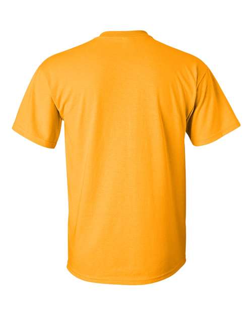 Gildan Women’s 1X1 Baby Rib Raglan Three-Quarter Sleeve Tee 2000 Gold Custom Embroidered Business Logo