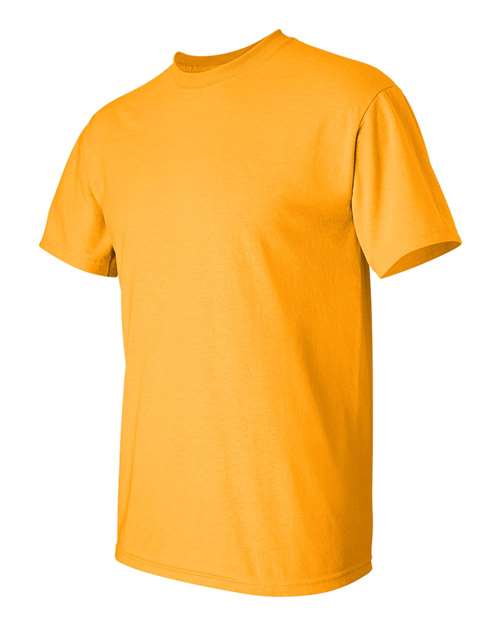 Gildan Women’s 1X1 Baby Rib Raglan Three-Quarter Sleeve Tee 2000 Gold Custom Embroidered Business Logo