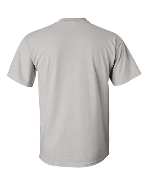 Gildan Women’s 1X1 Baby Rib Raglan Three-Quarter Sleeve Tee 2000 Ice Grey Custom Embroidered Business Logo