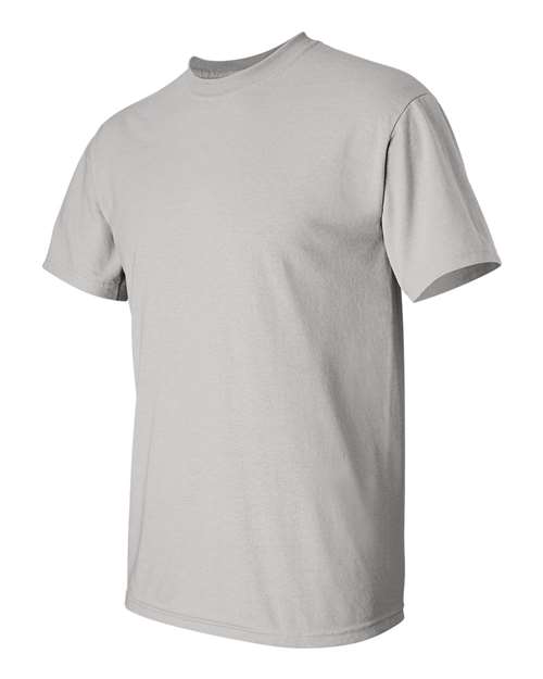 Gildan Women’s 1X1 Baby Rib Raglan Three-Quarter Sleeve Tee 2000 Ice Grey Custom Embroidered Business Logo