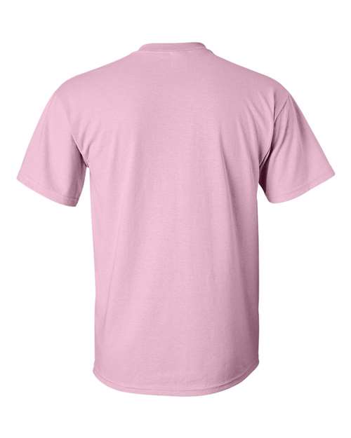 Gildan Women’s 1X1 Baby Rib Raglan Three-Quarter Sleeve Tee 2000 Light Pink Custom Embroidered Business Logo
