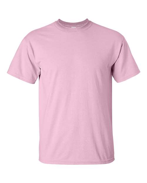 Gildan Women’s 1X1 Baby Rib Raglan Three-Quarter Sleeve Tee 2000 Light Pink Custom Embroidered Business Logo