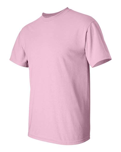 Gildan Women’s 1X1 Baby Rib Raglan Three-Quarter Sleeve Tee 2000 Light Pink Custom Embroidered Business Logo
