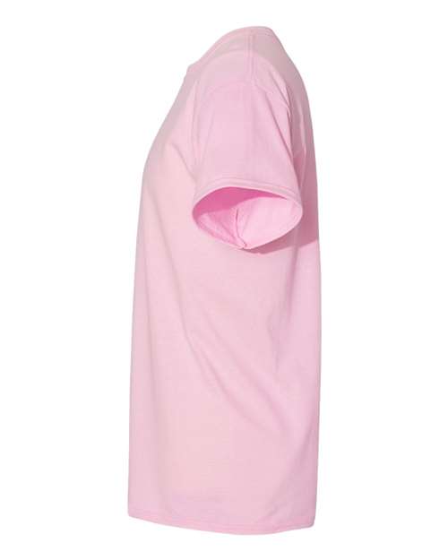 Gildan USA-Made Fine Jersey T-Shirt 5000 Light Pink Custom Embroidered Business Logo
