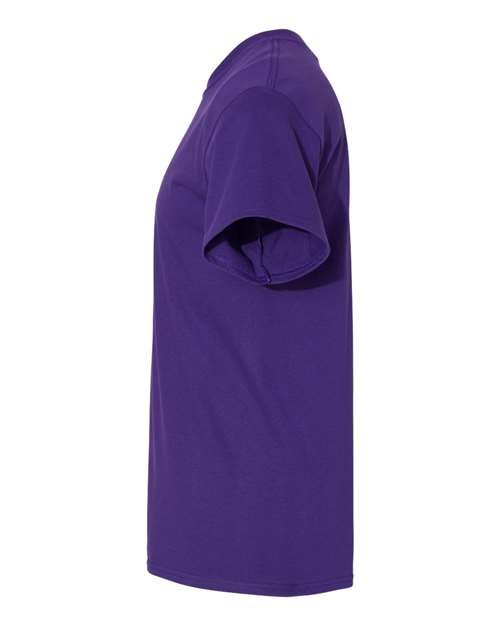 Gildan USA-Made Fine Jersey T-Shirt 5000 Purple Custom Embroidered Business Logo
