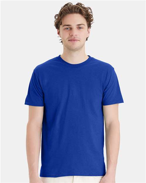 Custom Embroidered Hanes Perfect-T T-Shirt 4980 Deep Royal