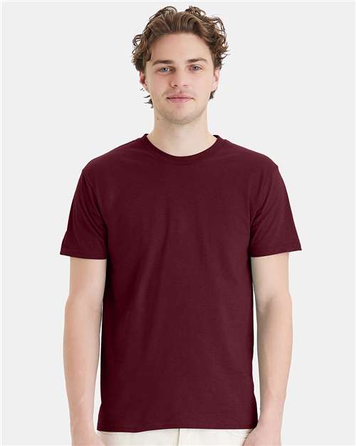 Custom Embroidered Hanes Perfect-T T-Shirt 4980 Maroon