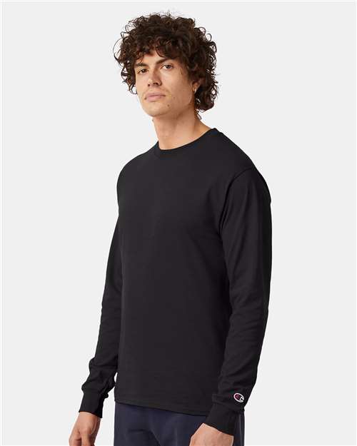 Champion Long Sleeve T-Shirt CC8C Custom Embroidered Business Logo