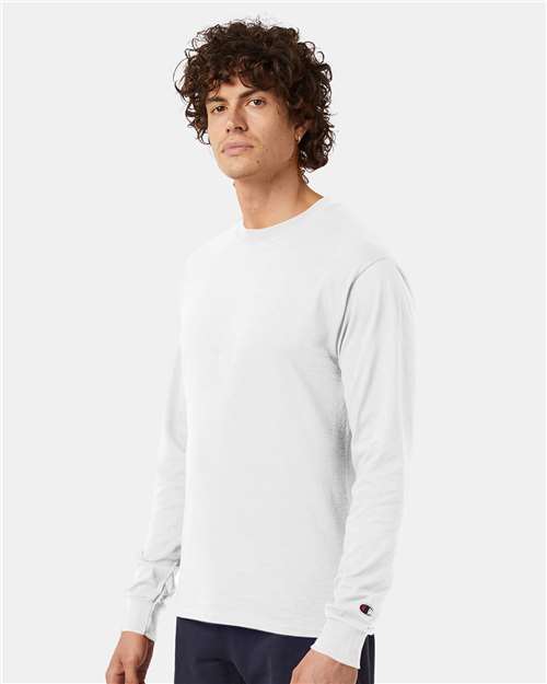 Champion Long Sleeve T-Shirt CC8C Custom Embroidered Business Logo