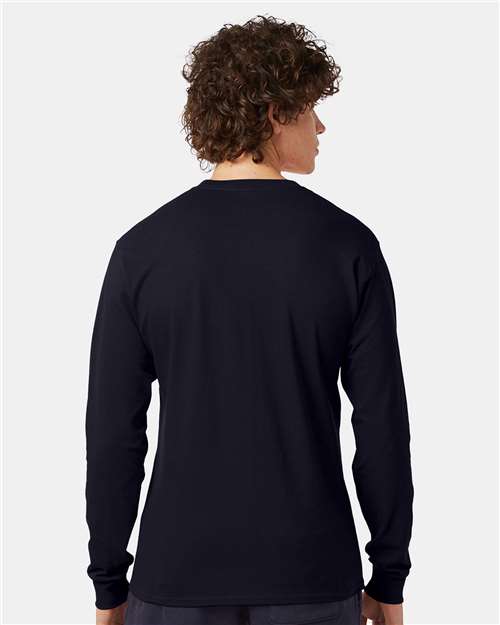 Champion Long Sleeve T-Shirt CC8C Custom Embroidered Business Logo