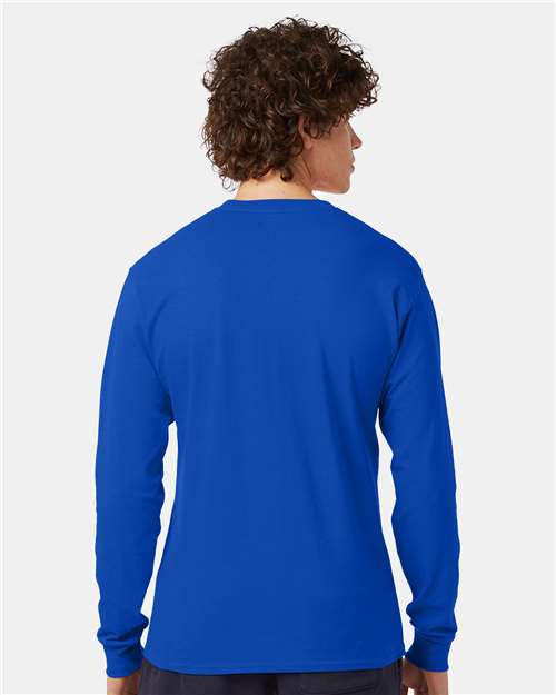 Champion Long Sleeve T-Shirt CC8C Custom Embroidered Business Logo