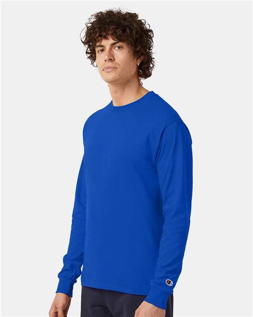 Champion Long Sleeve T-Shirt CC8C Custom Embroidered Business Logo