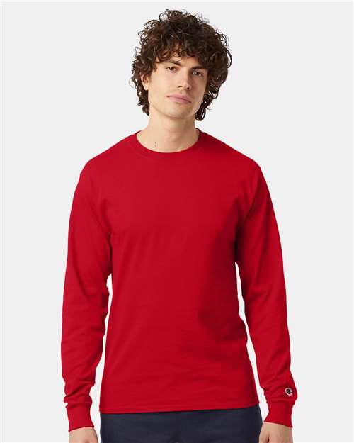 Custom Embroidered Champion Long Sleeve T-Shirt CC8C