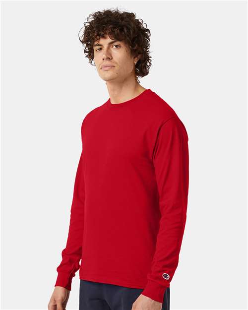 Champion Long Sleeve T-Shirt CC8C Custom Embroidered Business Logo