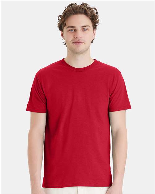 Custom Embroidered Hanes Perfect-T T-Shirt 4980 Deep Red