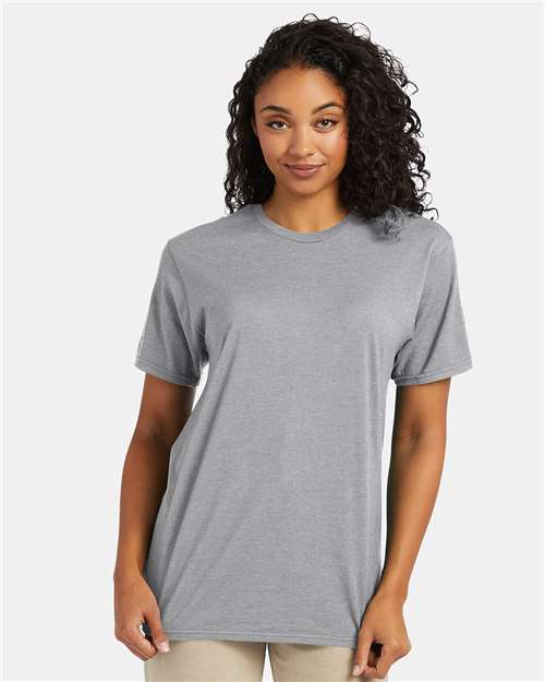 Custom Embroidered Hanes Perfect-T T-Shirt 4980 Light Steel