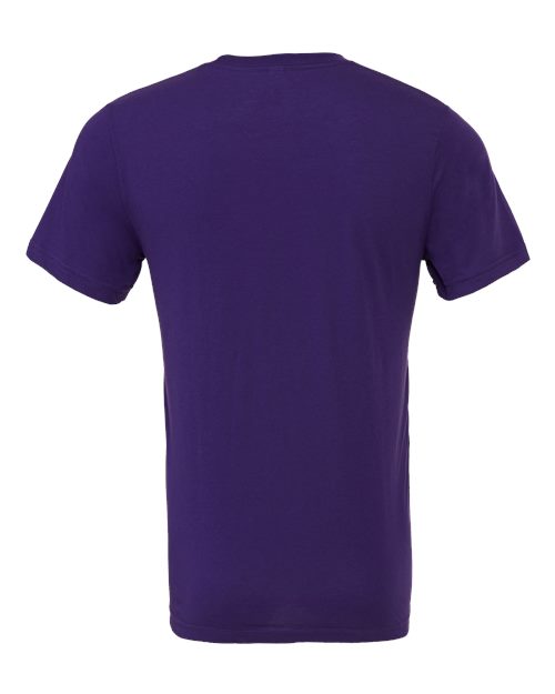 BELLA + CANVAS Jersey Tee 3001 Team Purple Custom Embroidered Business Logo