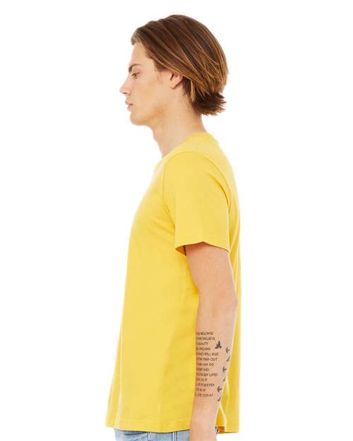 BELLA + CANVAS Jersey Tee 3001 Maize Yellow Custom Embroidered Business Logo